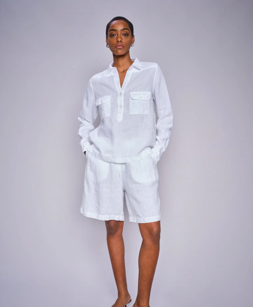 Emmie Bermuda Linen Shorts