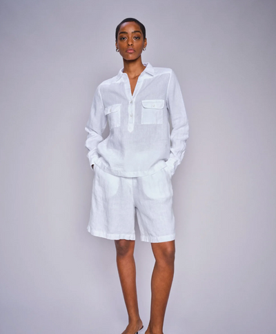 Emmie Bermuda Linen Shorts