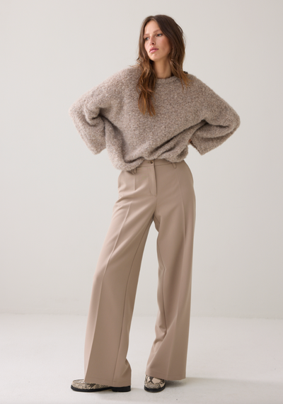 Foam wide-leg trousers