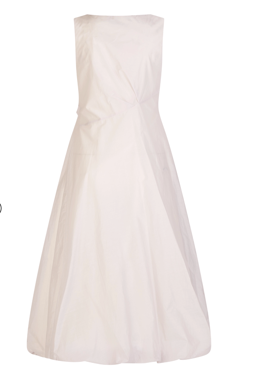 Sleeveless dress with twisted detail