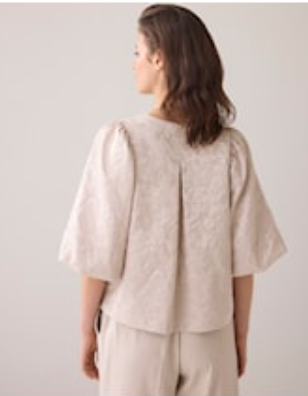 Brocade bow shirt/jacket