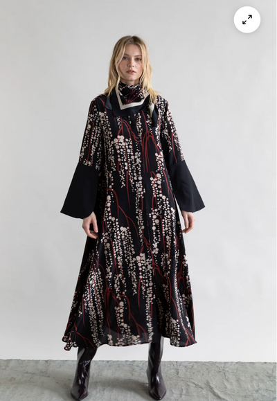 Retro print dress