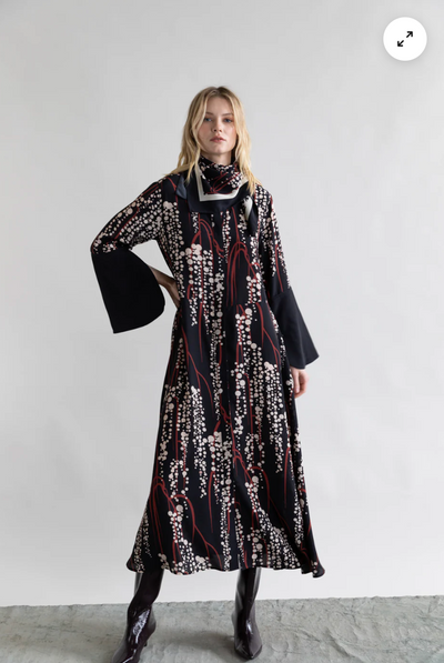 Retro print dress
